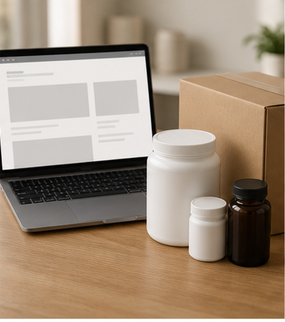 Non-branded checkout and shipping review scene