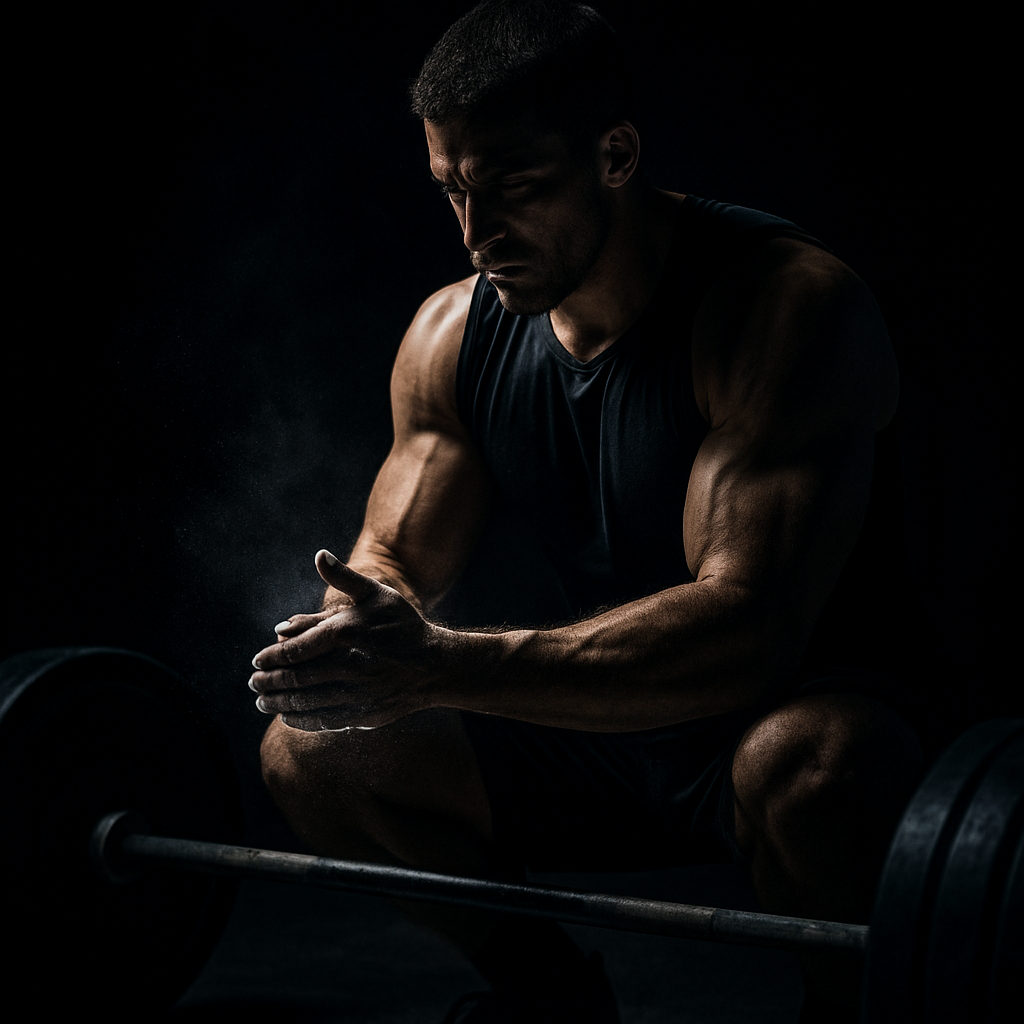 Athlete preparing for a heavy lift